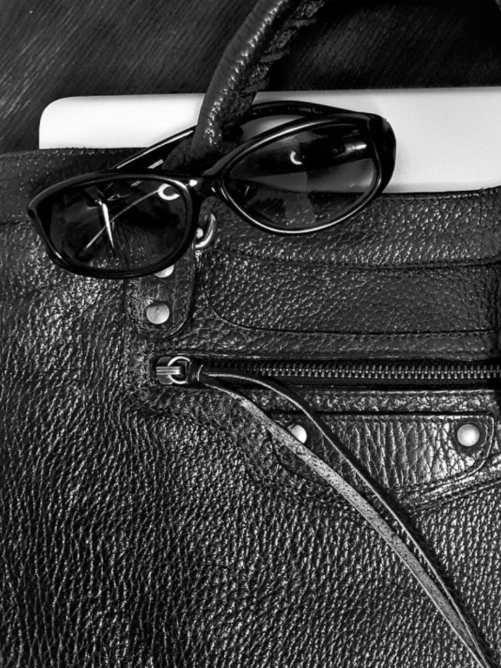BALENCIAGA 2001 Caribou Lariat Le Dix Tote Bag Purse Black